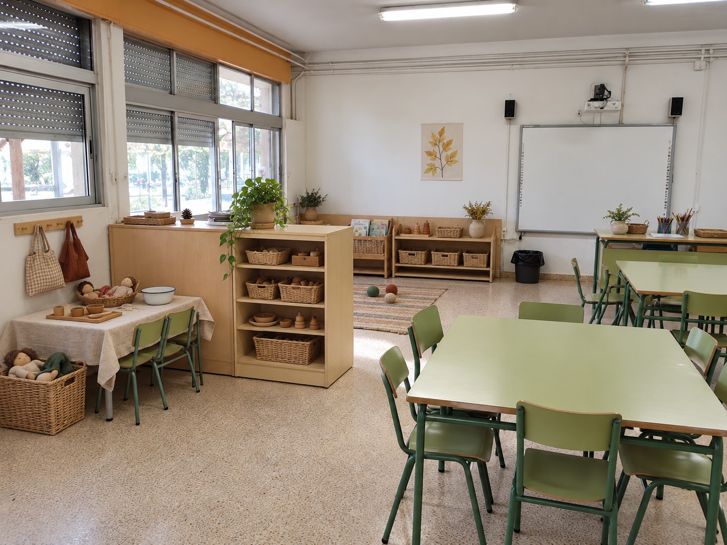 Una pequeña casa dentro del aula